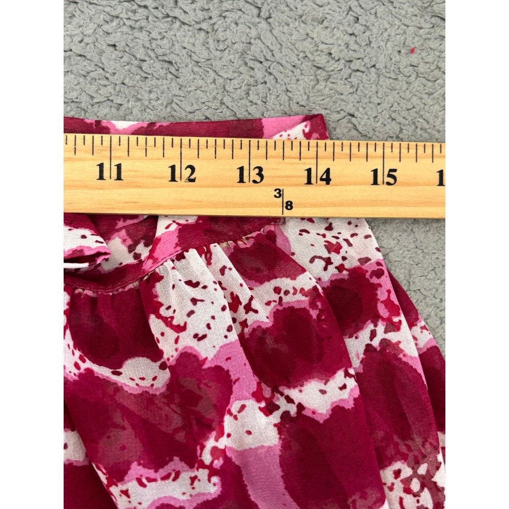ASOS Design Pink Burgundy Snakeskin Print Wide Leg Pants High Waist Size US 8 - Picture 3 of 7